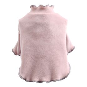 Pet Clothes Khaki Trench Coat Couple Clothes (Option: Velvet Base Shirt Rubber Pink-S)