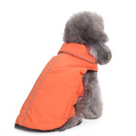 Reflective Dog Cotton Clothes Winter (Option: DZ153 Orange-L)