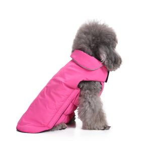 Reflective Dog Cotton Clothes Winter (Option: DZ155 Pink-XS)