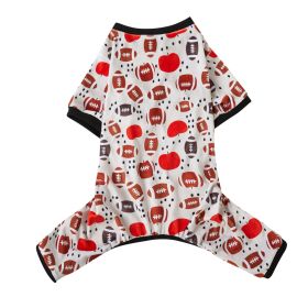 Halloween Dogs And Cats Universal Cartoon Printed Pet Clothes (Option: White-M)