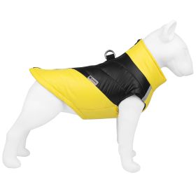 Pet Clothing Waterproof Reflective Dog Clothes Warm (Option: Yellow-S)