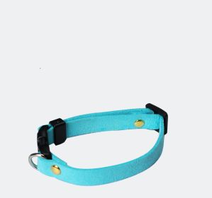 Pet Supplies Pet Cat Dog Accessories Bow Collar Diy Collar Korean Velvet Adjustable (Option: Blue-M)