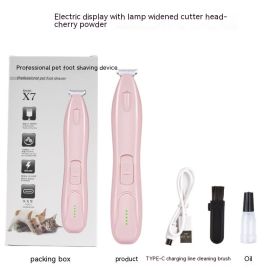 Electric Pet Hair Conditioner For Cats And Dogs Lady Shaver (Option: Pink Power Display With Light)