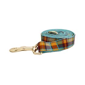 Green Plaid Plain Pet Collar (Option: Dog Leash-XS)