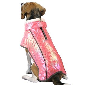 Pet Clothes Waterproof Velvet Warm (Option: Colorful Pink-XXXL)